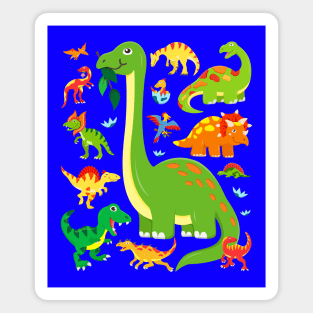 Dinosaurs Spinosaurus Velociraptor Brachiosaurus Allosaurus T-Rex Dino Magnet